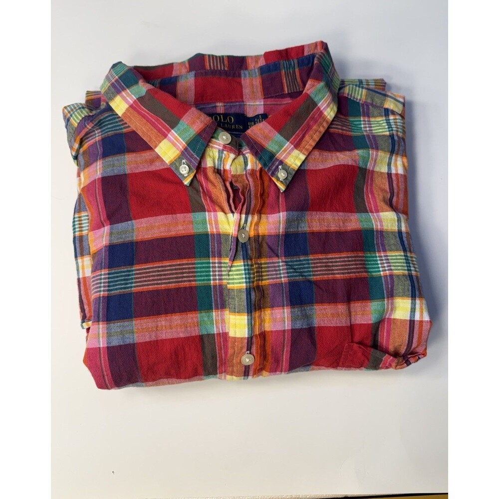 Polo Ralph Lauren 4XB Shirt Plaid Long Sleeve Multi Color